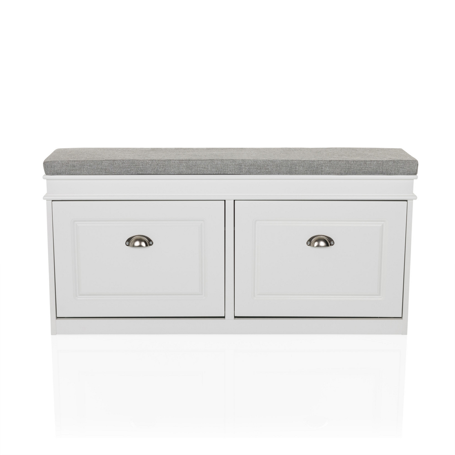Hjh Living Estha 2 Schuhklappen Schuhschrank Sitzbank Lagerbank Schuhregal       B-Ware - 4064323038405