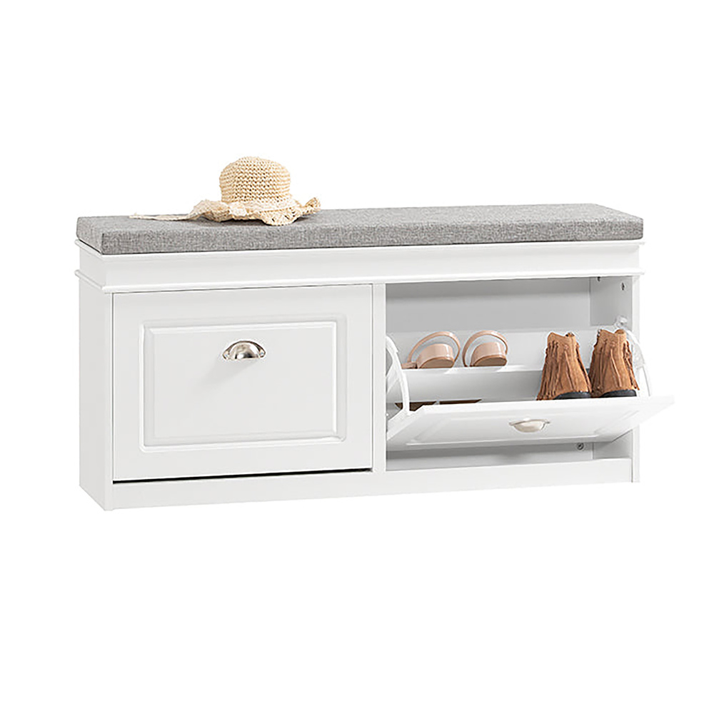 Hjh Living Estha 2 Schuhklappen Schuhschrank Sitzbank Lagerbank Schuhregal       B-Ware - 4064323038405