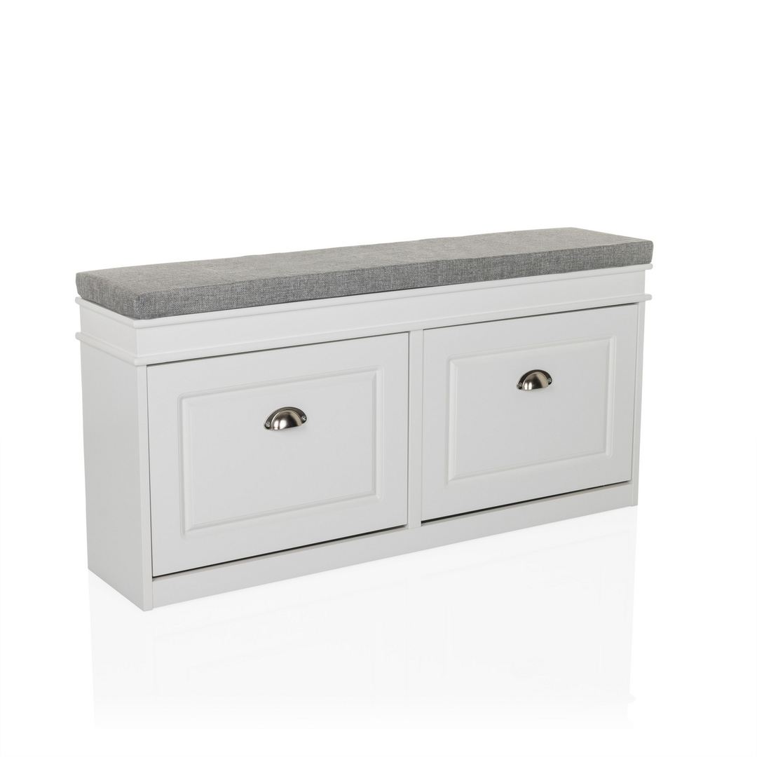 Hjh Living Estha 2 Schuhklappen Schuhschrank Sitzbank Lagerbank Schuhregal       B-Ware - 4064323038405