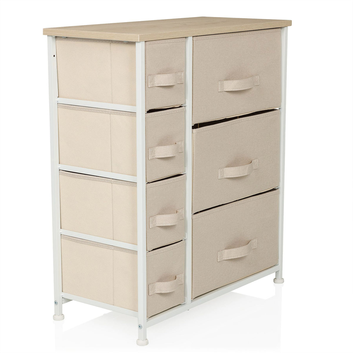 hjh LIVING FOLDRESS B - Kommode Sidebaord Schubladenkommode Möbel Schrank Beige - 4064323106227