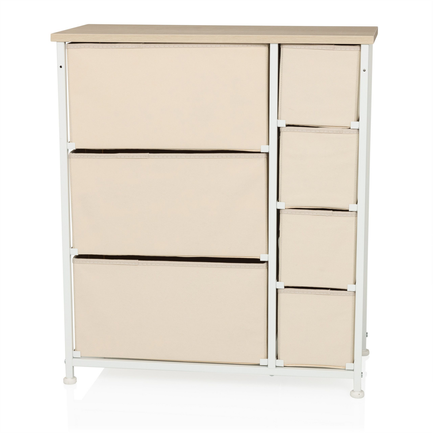 B-Ware Hjh Living Foldress B   Kommode Sidebaord Schubladenkommode Möbel Schrank Beige - 4064323106227