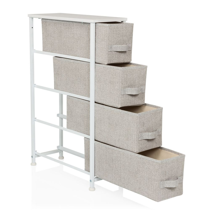 Hjh Living Foldress S   Kommode Sideboard Schubladenkommode Möbel Schrank Grau B-Ware - 4064323106241