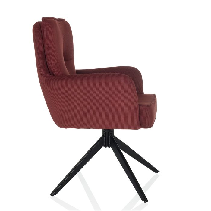 HJH LIVING Tarugo Stuhl Polsterstuhl Drehstuhl Computersessel Esszimmerstuhl Rot - 4064323106609