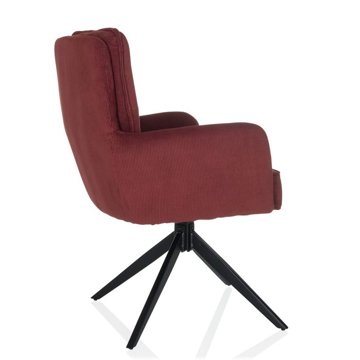 HJH LIVING Tarugo Stuhl Polsterstuhl Drehstuhl Computersessel Esszimmerstuhl Rot - 4064323106609