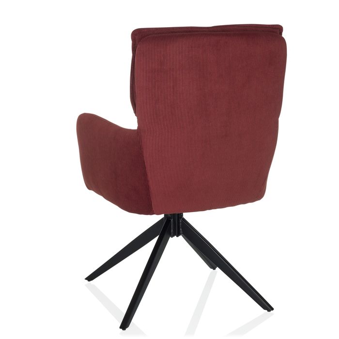 HJH LIVING Tarugo Stuhl Polsterstuhl Drehstuhl Computersessel Esszimmerstuhl Rot - 4064323106609