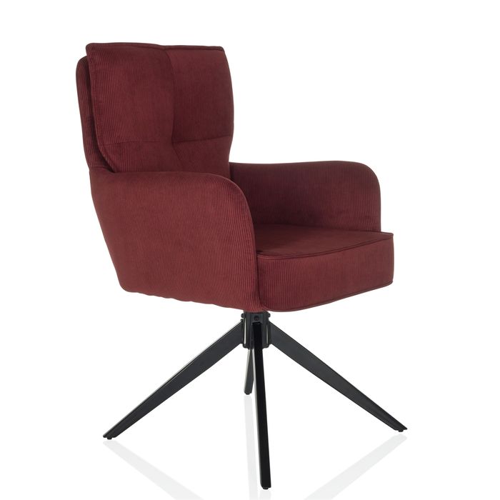 HJH LIVING Tarugo Stuhl Polsterstuhl Drehstuhl Computersessel Esszimmerstuhl Rot - 4064323106609