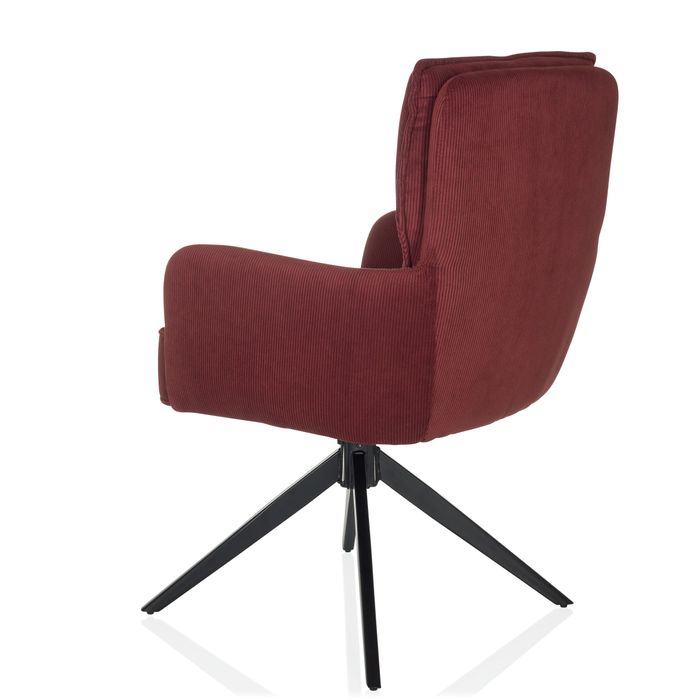 HJH LIVING Tarugo Stuhl Polsterstuhl Drehstuhl Computersessel Esszimmerstuhl Rot - 4064323106609