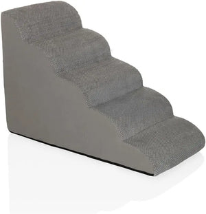 B-Ware Hjh Living Haustiertreppe Treppe Hundetreppe Pawy Step 5 Stoff Grau