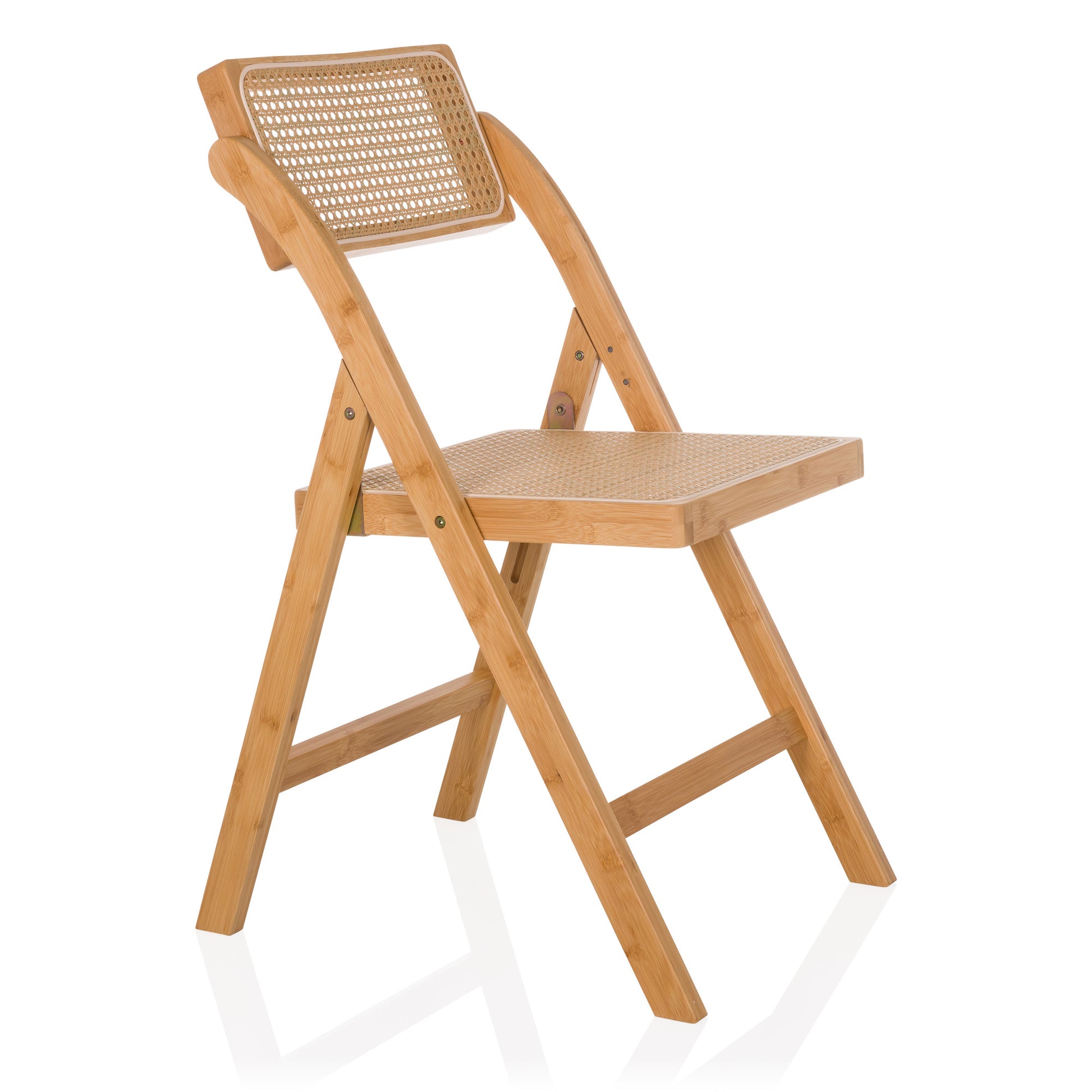 hjh LIVING Klappstuhl Stuhl Rattan Bambus braun TUDELA BAMBOO Sitzgelegenheit - 4064323038382