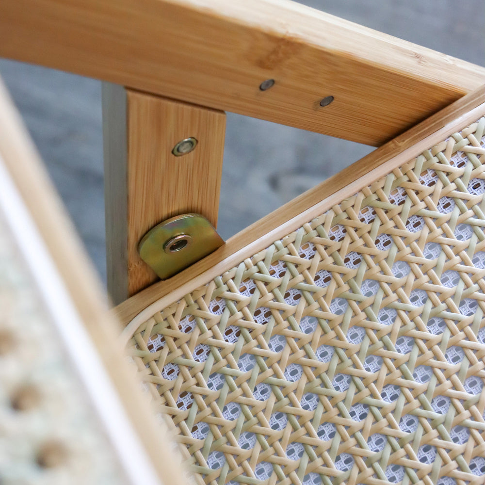 hjh LIVING Klappstuhl Stuhl Rattan Bambus braun TUDELA BAMBOO Sitzgelegenheit - 4064323038382