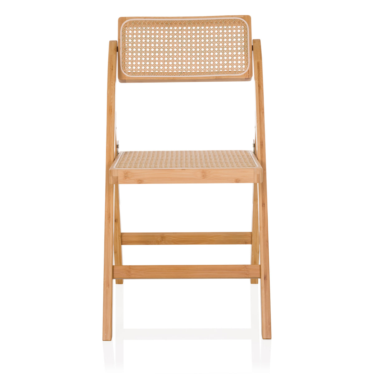 hjh LIVING Klappstuhl Stuhl Rattan Bambus braun TUDELA BAMBOO Sitzgelegenheit - 4064323038382