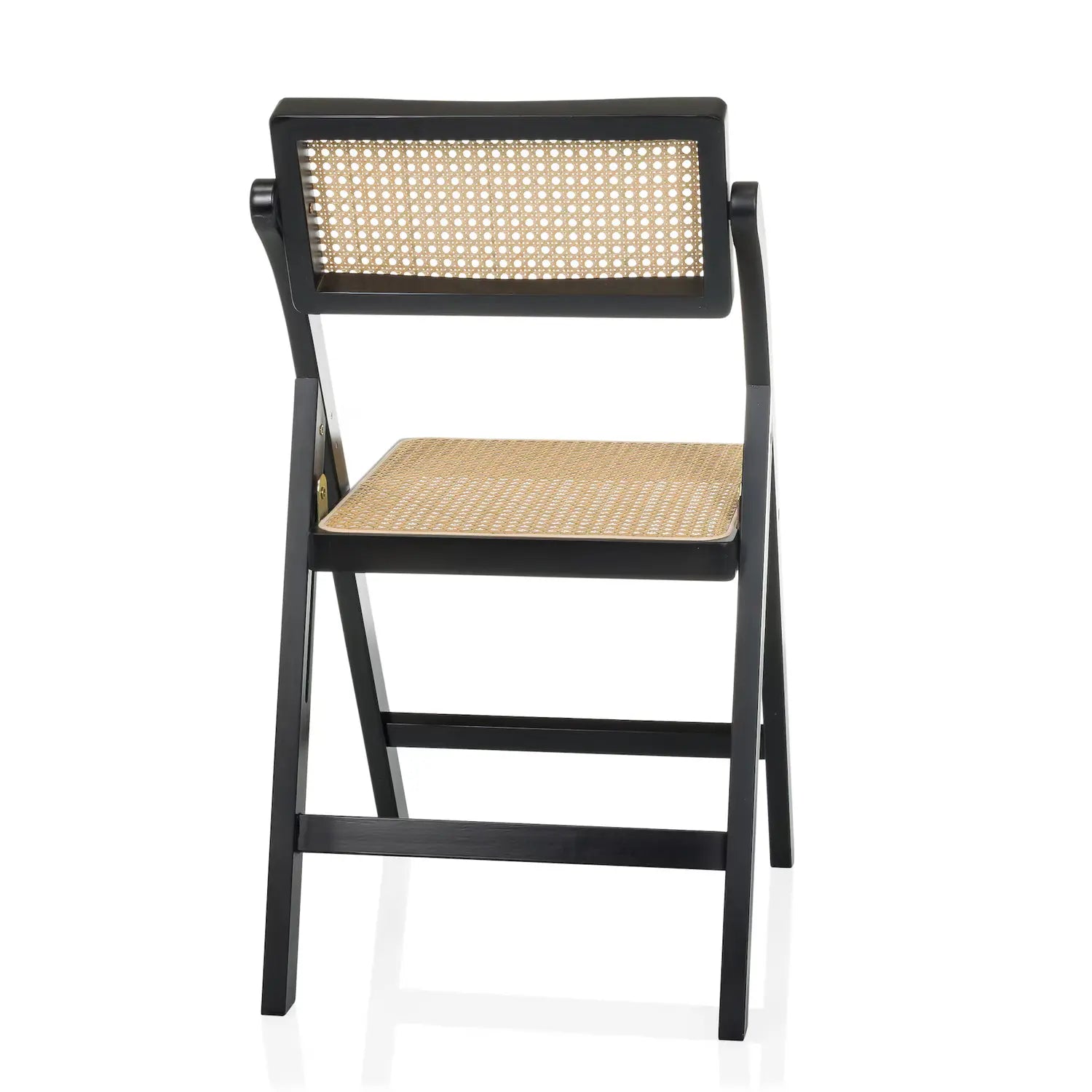 B-Ware Hjh Living Klappstuhl Stuhl Sitzmöbel Tudela  Bambus Rattan Schwarz Braun - 4064323107866