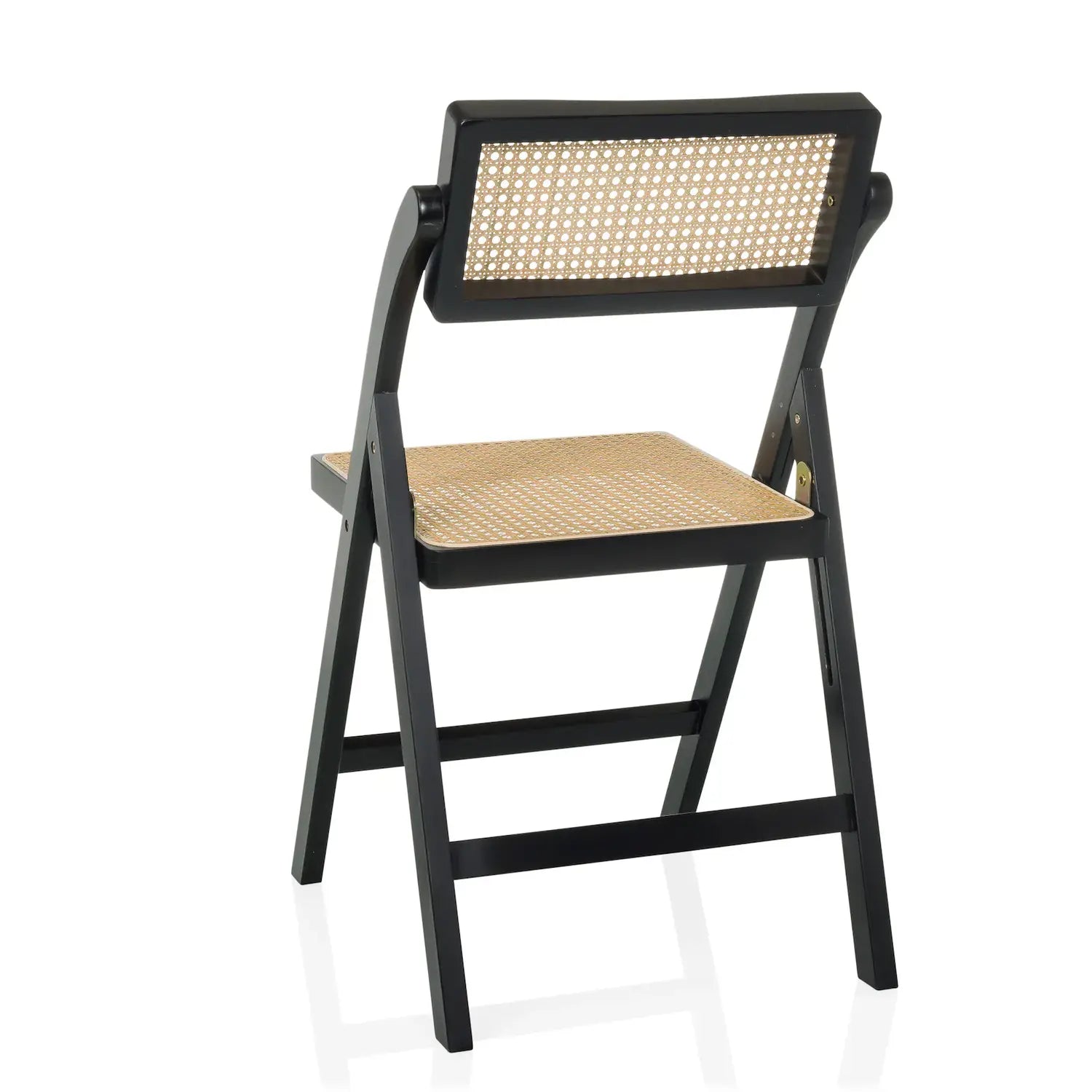 B-Ware Hjh Living Klappstuhl Stuhl Sitzmöbel Tudela  Bambus Rattan Schwarz Braun - 4064323107866