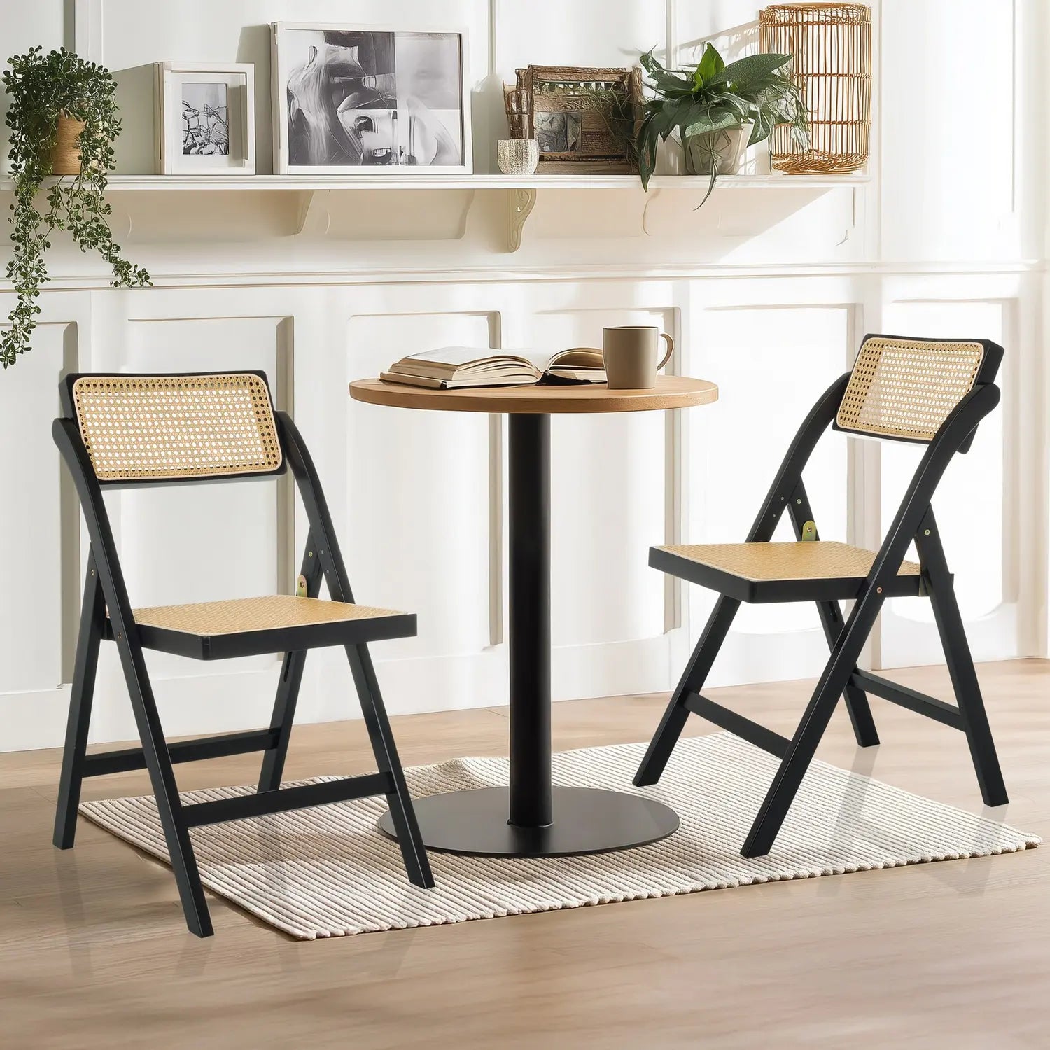 B-Ware Hjh Living Klappstuhl Tudela Bamboo Bambus Rattan Möbel Sitzmöbel - 4064323107866