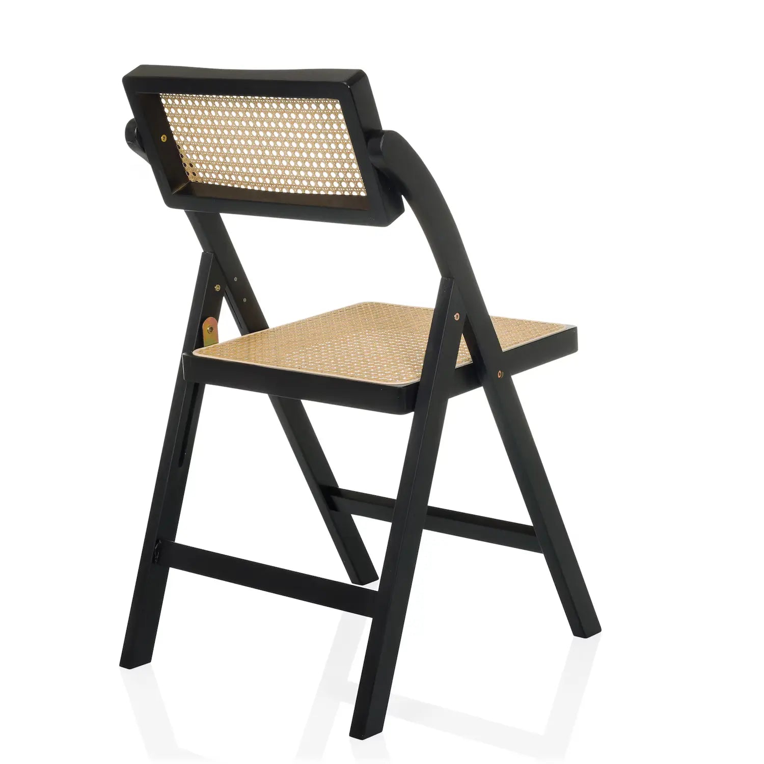B-Ware Hjh Living Klappstuhl Stuhl Sitzmöbel Tudela  Bambus Rattan Schwarz Braun - 4064323107866