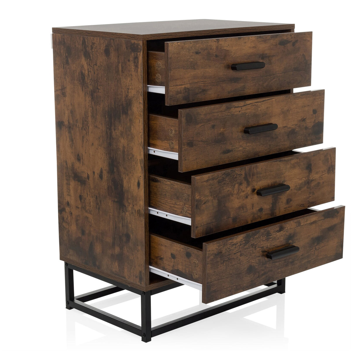 hjh LIVING Kommode Sideboard VINSTRA Braun Melaminharzbeschichtete Spanplatte - 4064323045304