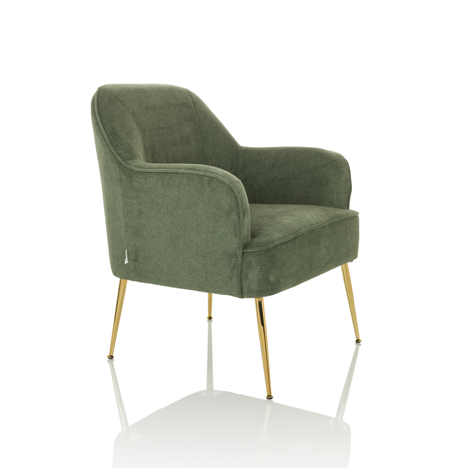 B-Ware Hjh Living Loungesessel Relaxsessel Thassos Sessel Esszimmerstuhl Stoff Grün - 4064323037293