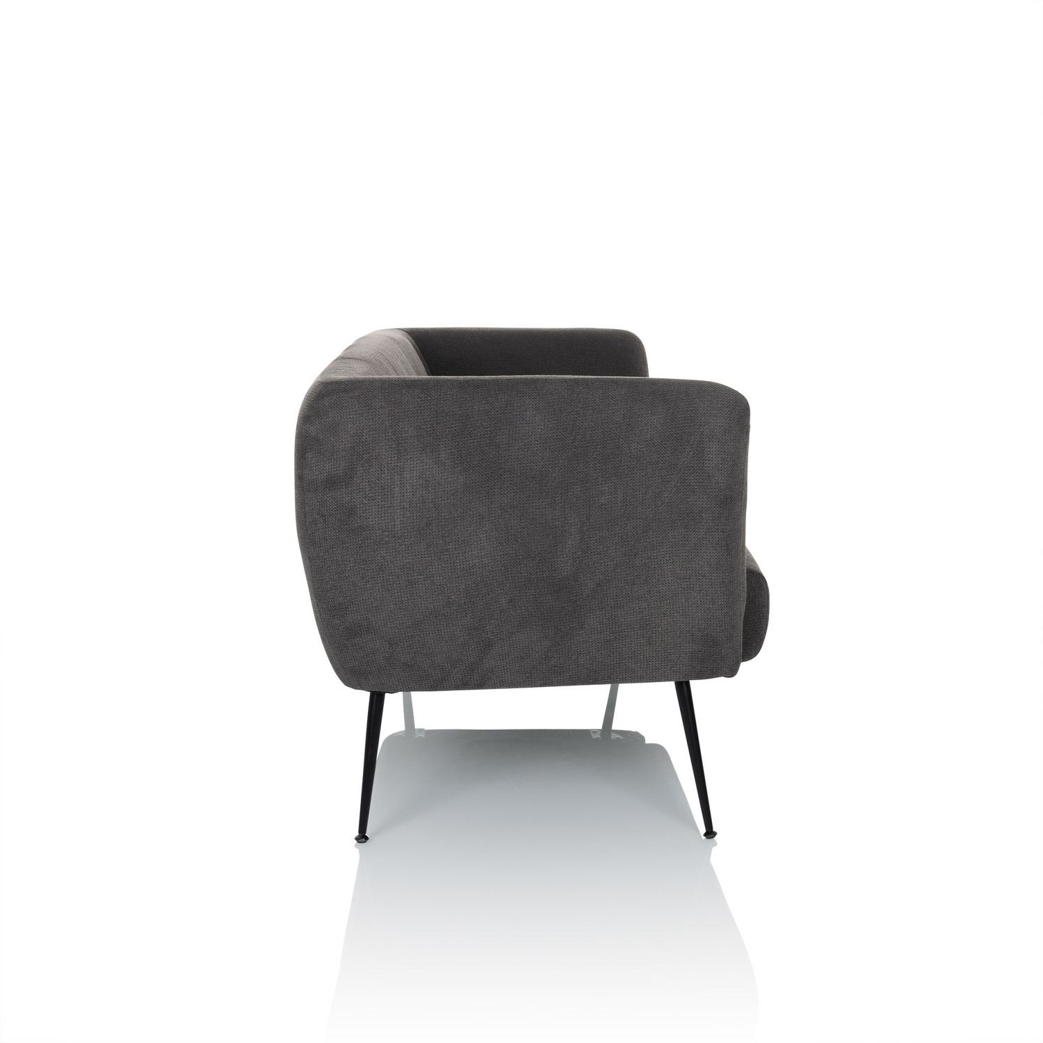 B-Ware Hjh Living Loungesofa Couch Hayriver Stoff Grau Sofa Stuhl Möbel Wohnzimmerstuhl