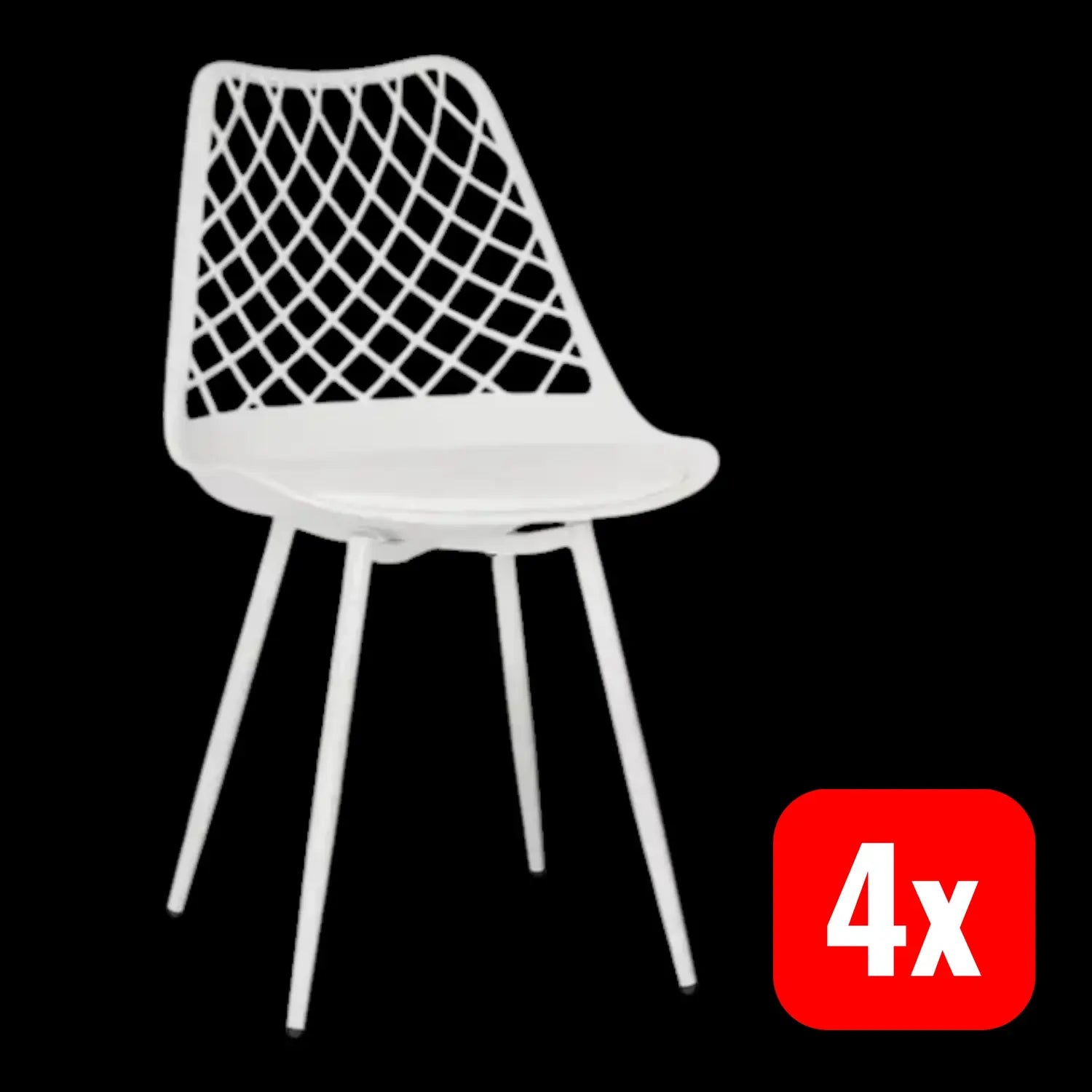 B-Ware Hjh Living Outdoorstuhl Gartenstuhl Stuhl Esszimmerstuhl Kunststoff Weiß