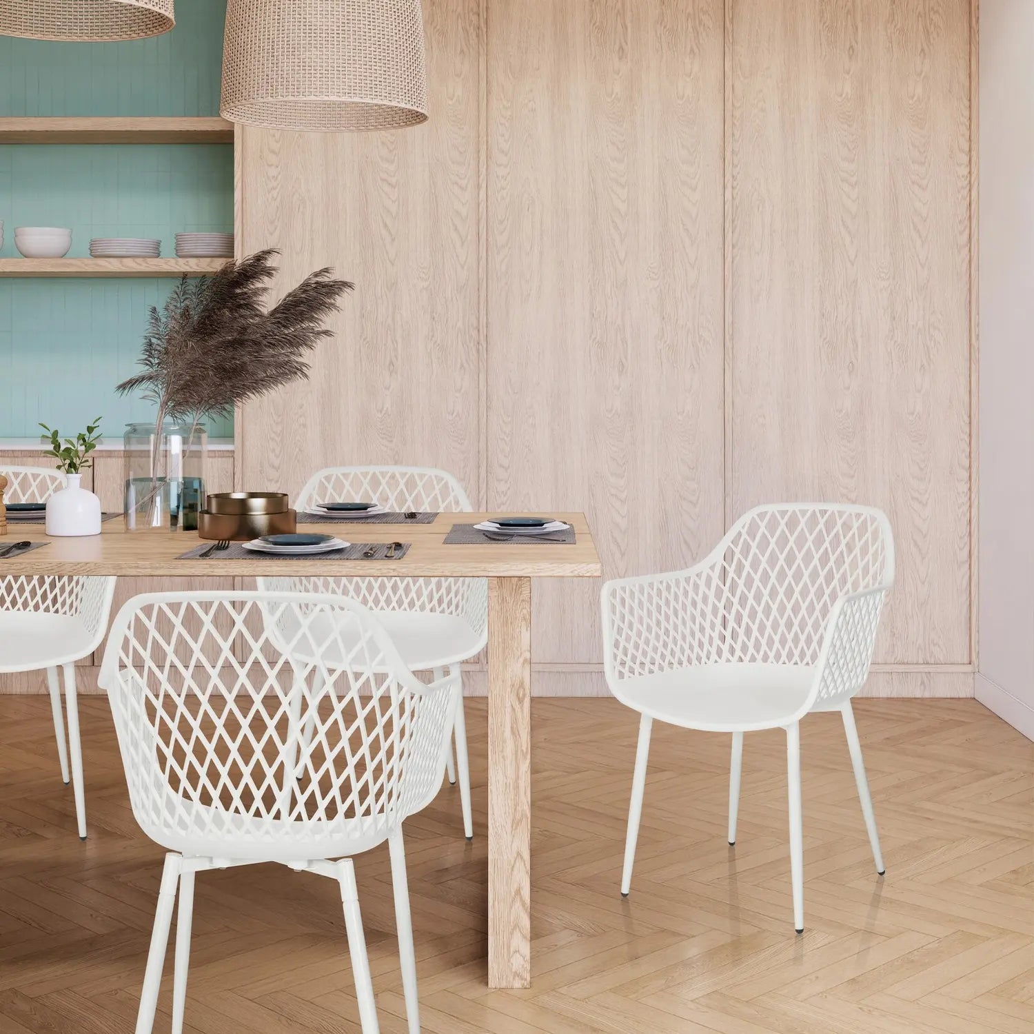 B-Ware Hjh Living Outdoorstuhl Gartenstuhl Stuhl Kunststoff Armlehnen Weiß Begio L