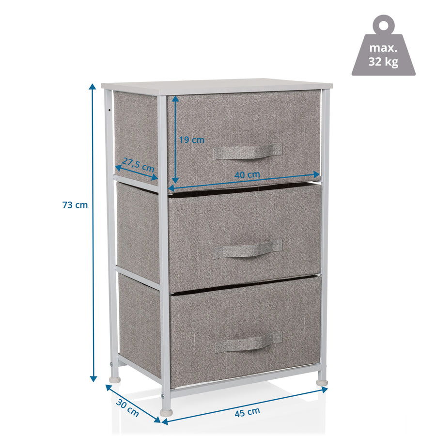B-Ware Hjh Living Regal Foldress M Schrank Kommode 45x30x95cm 3 Fächer