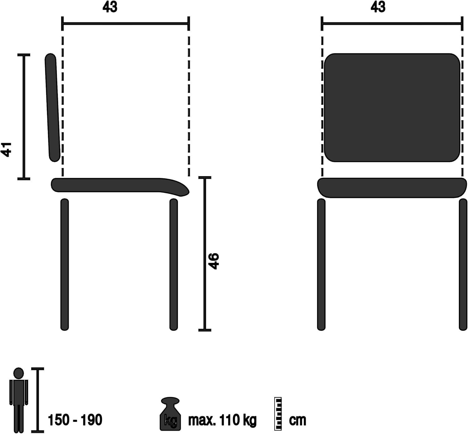 B-Ware Hjh Living Schalenstuhl Stuhl Outdoorstuhl Mit Kissen Wetterfest Begio 2 Stück - 4064323107163