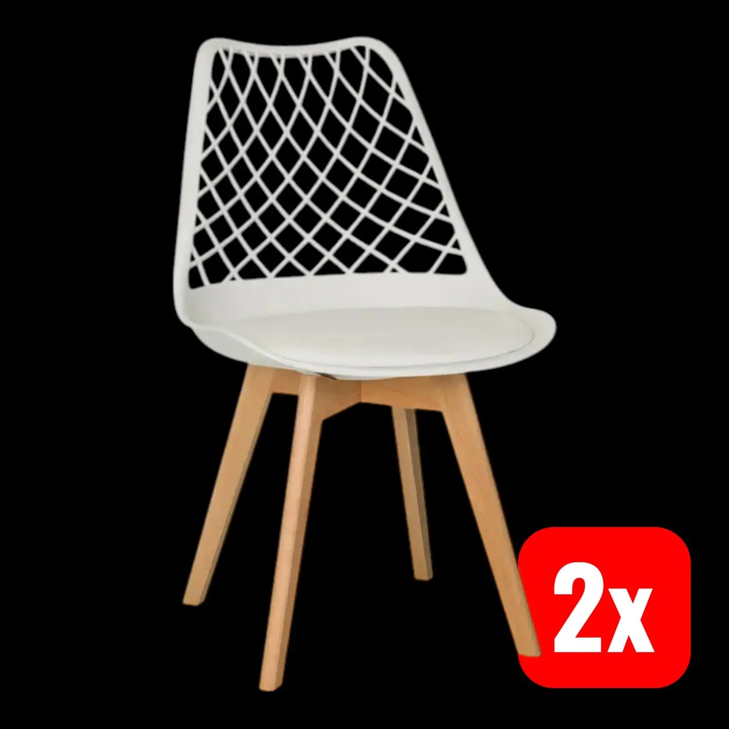 B-Ware Hjh Living Schalenstuhl Stuhl Esszimmerstuhl Weiß Kunststoff 2 Stück - 4064323107170