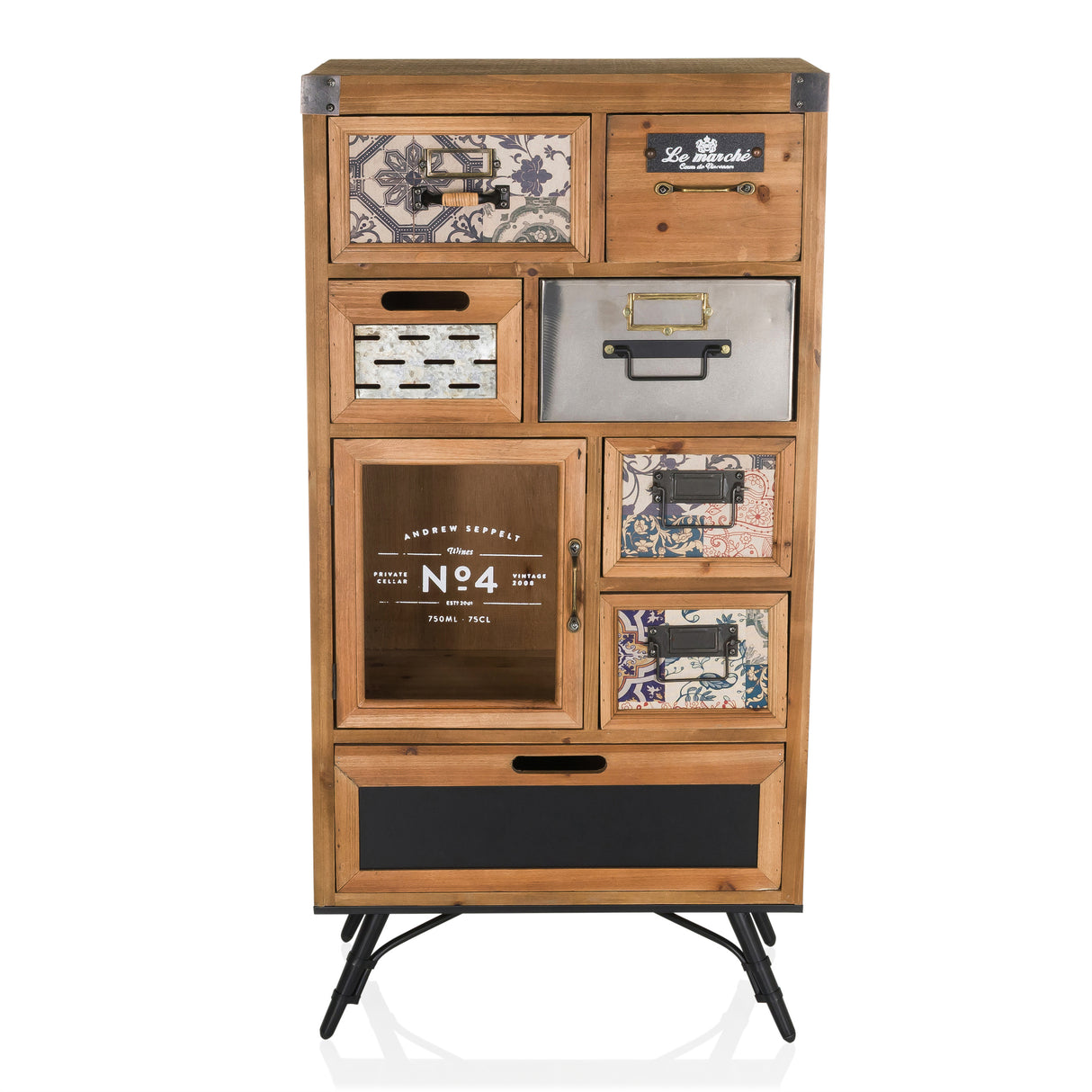 B-Ware Hjh Living Sideboard Kommode Holz Continento S Schubladen Used Look Vintage - 4064323106401