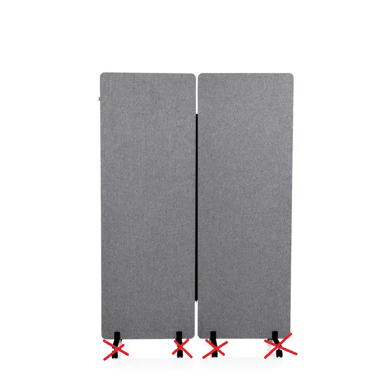 B-Ware Hjh Office 2er Set Akustiktrennwand Raumteiler Flexmiut Grau Siehe Text/Foto