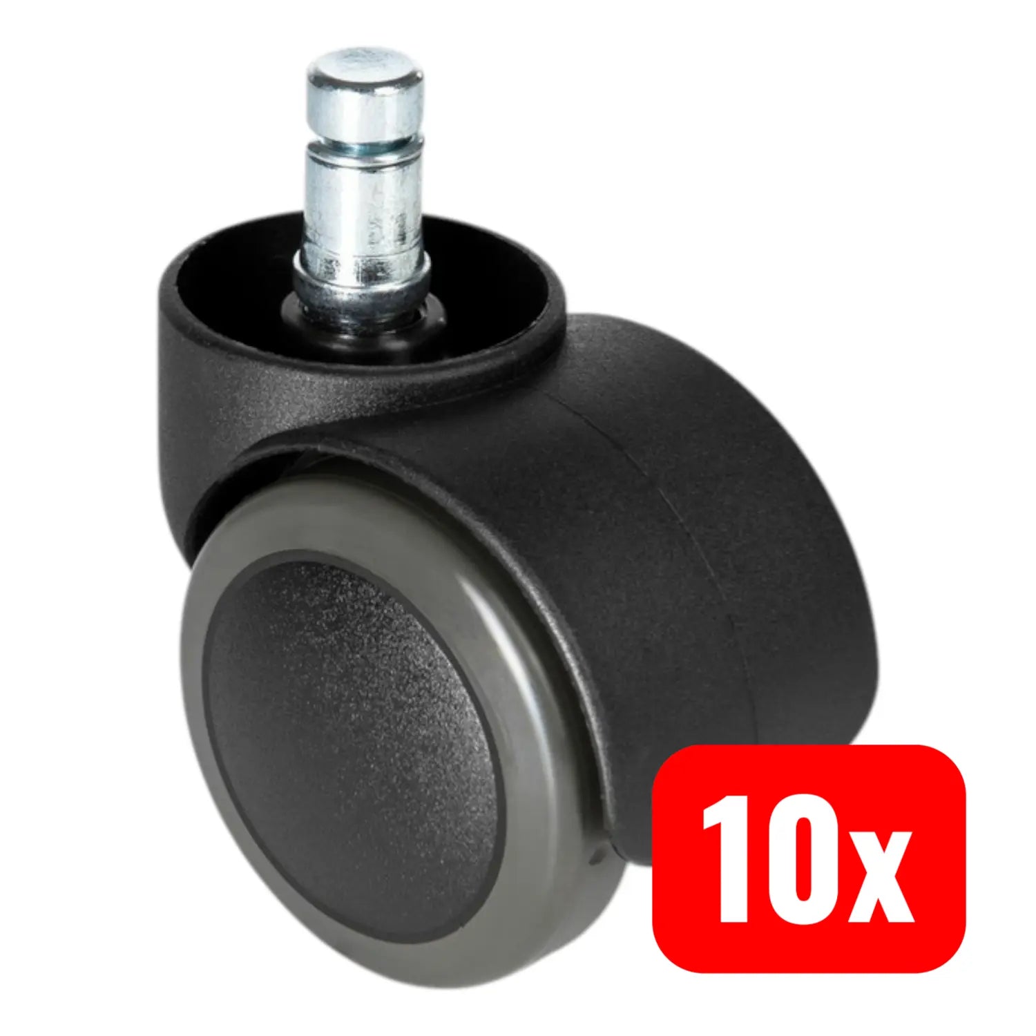 B-Ware Hjh Office Rolo Free 10mm/50mm Hartböden Stuhlrollen Schwarz 10 Stück - 4260354052285