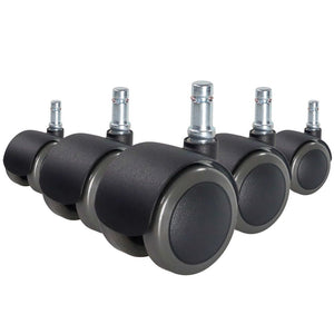 B-Ware hjh OFFICE ROLO FIX 11mm/50mm Hartböden Stuhlrollen Schwarz 5 Stück