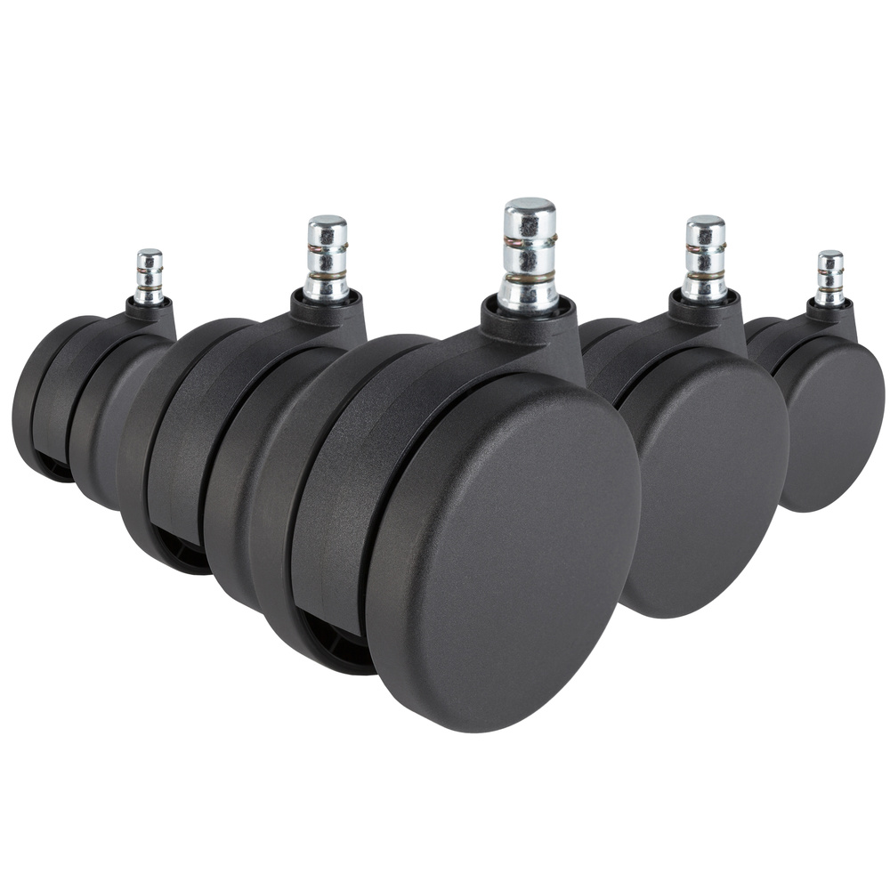 B-Ware Hjh Office Teppichrollen Rollen Büro Stuhlrollen 5er Schwarz 11mm Teppich - 4251084660833