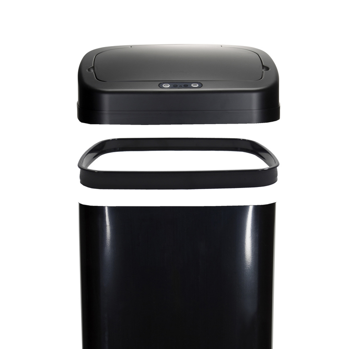 Hjh Office Abfallsammler Mülleimer Clean V Mit Sensor 50 L Stahl Schwarz Eimer B-Ware