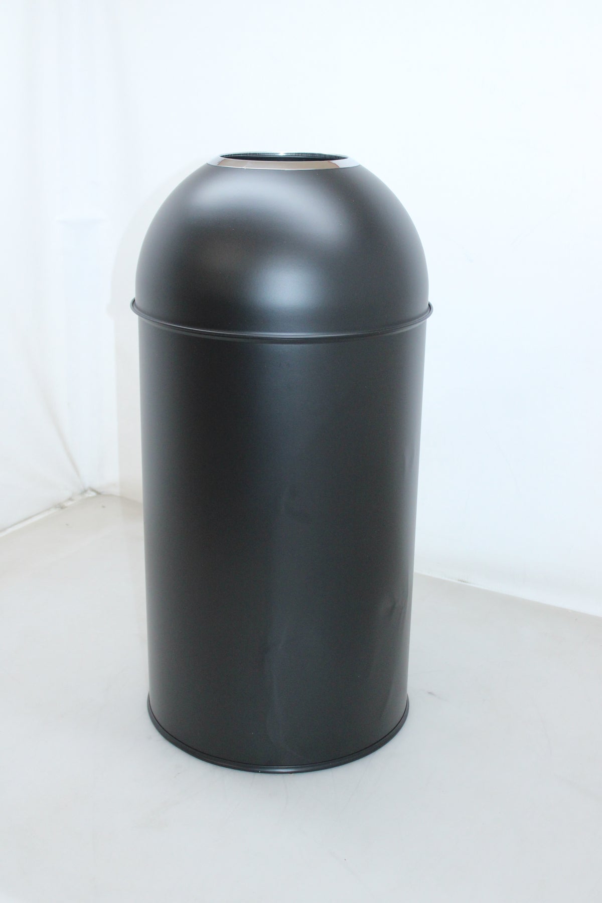 hjh OFFICE Abfallsammler Mülleimer CLEAN OR 50L schwarz matt Inneneimer Metall - 4064323035824