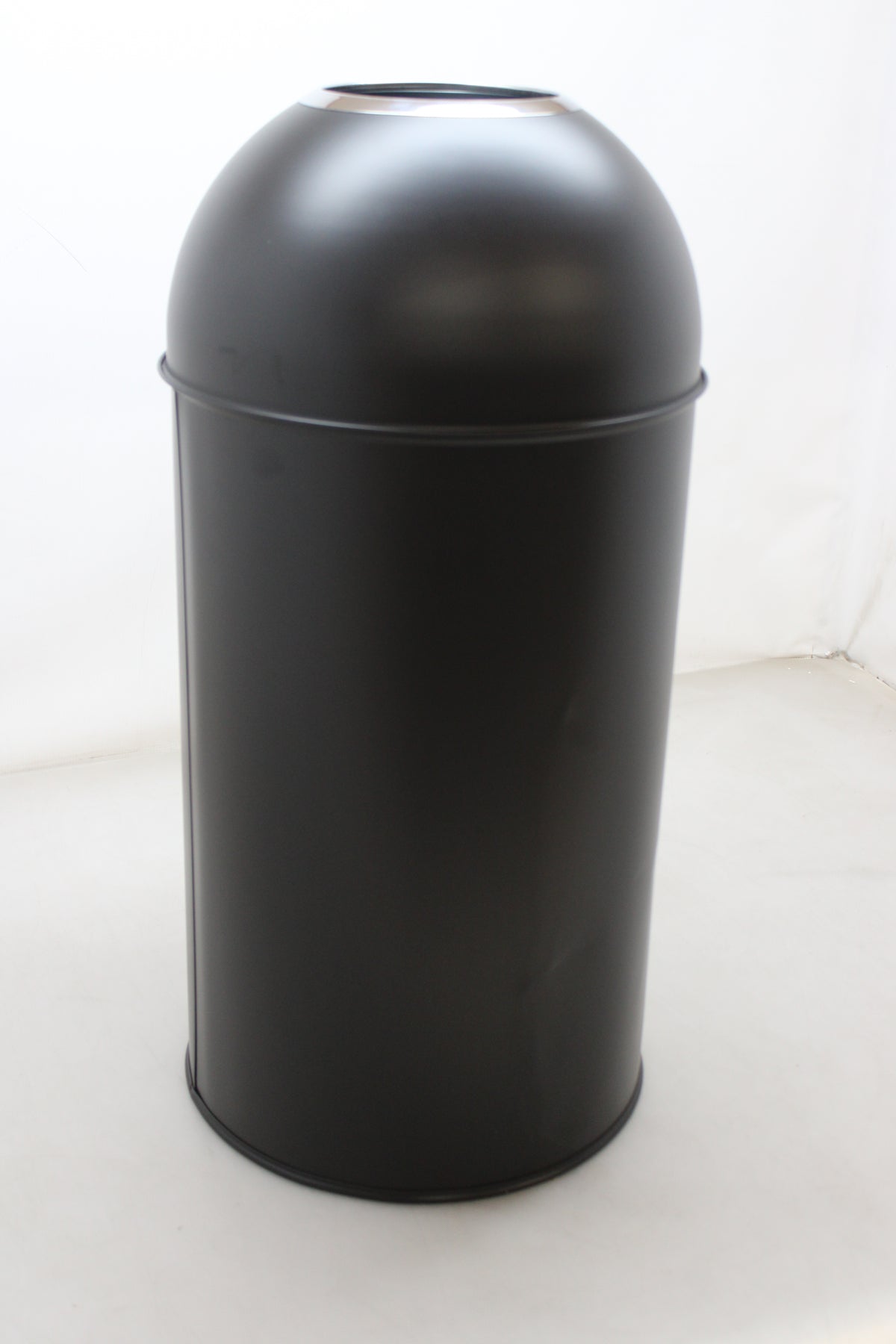 hjh OFFICE Abfallsammler Mülleimer CLEAN OR 50L schwarz matt Inneneimer Metall - 4064323035824