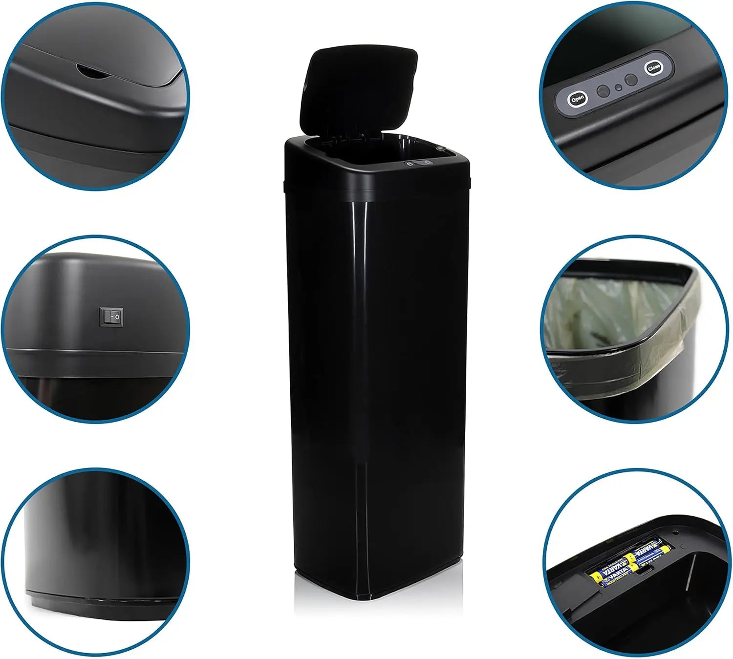 B-Ware Hjh Office Abfallsammler Mülleimer Clean V Mit Sensor 50 L Stahl Weiß - 5054061071085