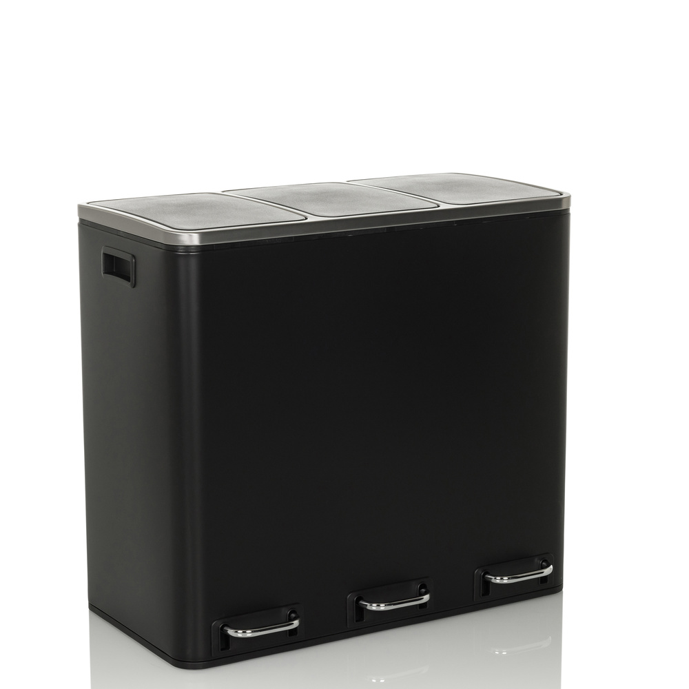 Hjh Office Abfallsammler Mülltrennsystem Clean Ix Eimer 54 L 3x18 L Stahl Schwarz B-Ware - 4064323037729