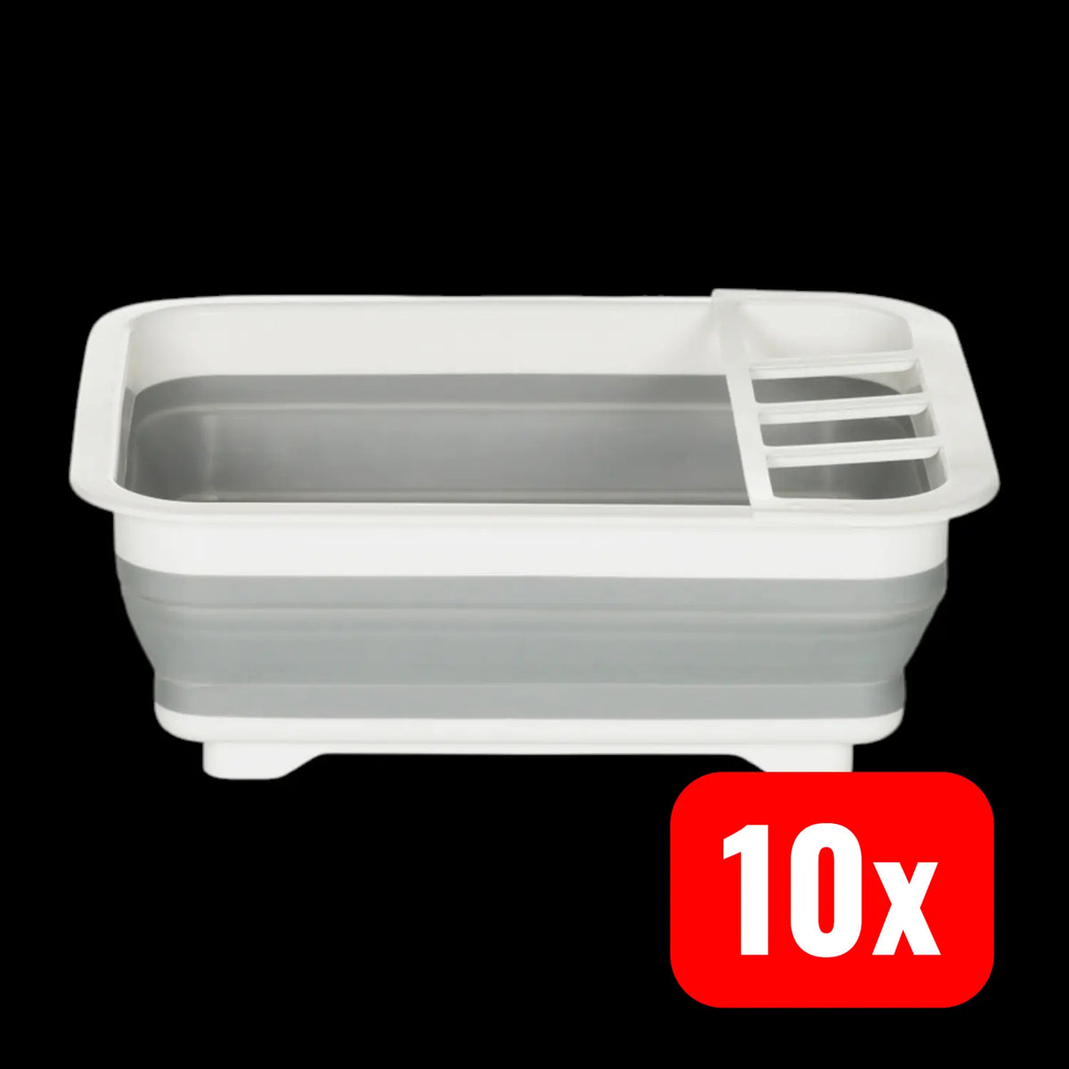 B-Ware Hjh Office Abtropfwanne Gestell Geschirrkorb Silikon Faltbar Grau 10 Stück - 4064323036258