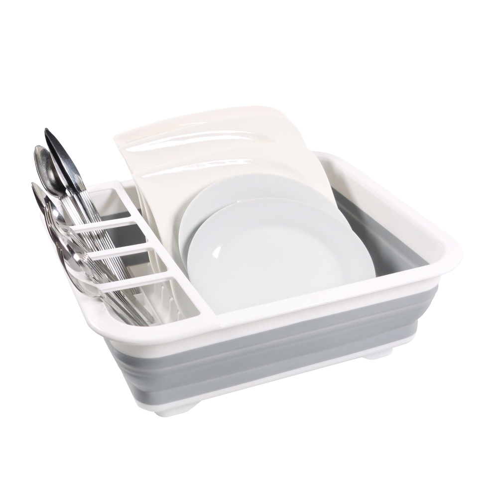 B-Ware Hjh Office Abtropfwanne Gestell Geschirrkorb Silikon Faltbar Grau 10 Stück - 4064323036258