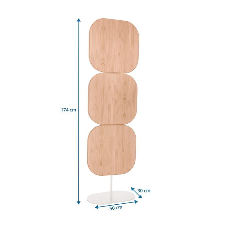 Hjh Office Trennwand Raumteiler Akustiktrennwand Flexmiut Holzprint Eiche Pet B-Ware - 4064323037446