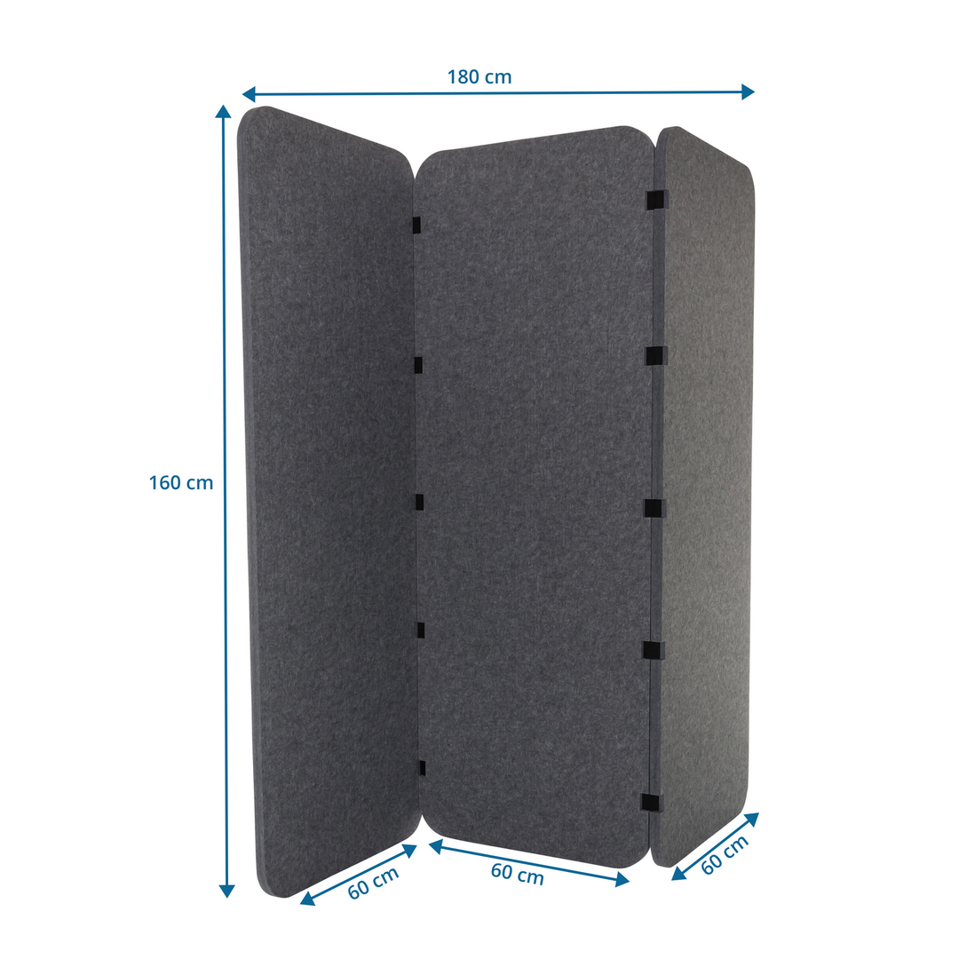 Hjh Office Akustiktrennwand Raumteiler Flexmiut El Pet Grau Siehe Text/Foto B-Ware - 4064323037460