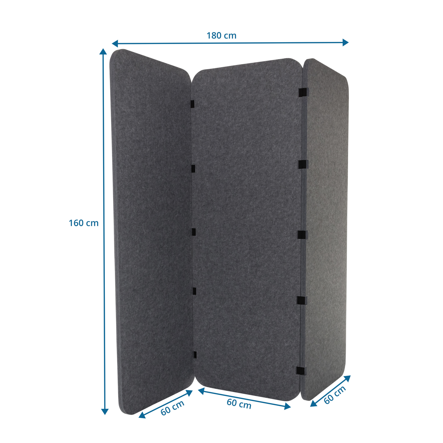 Hjh Office Akustiktrennwand Raumteiler Flexmiut El Pet Grau Siehe Text/Foto B-Ware - 4064323037460