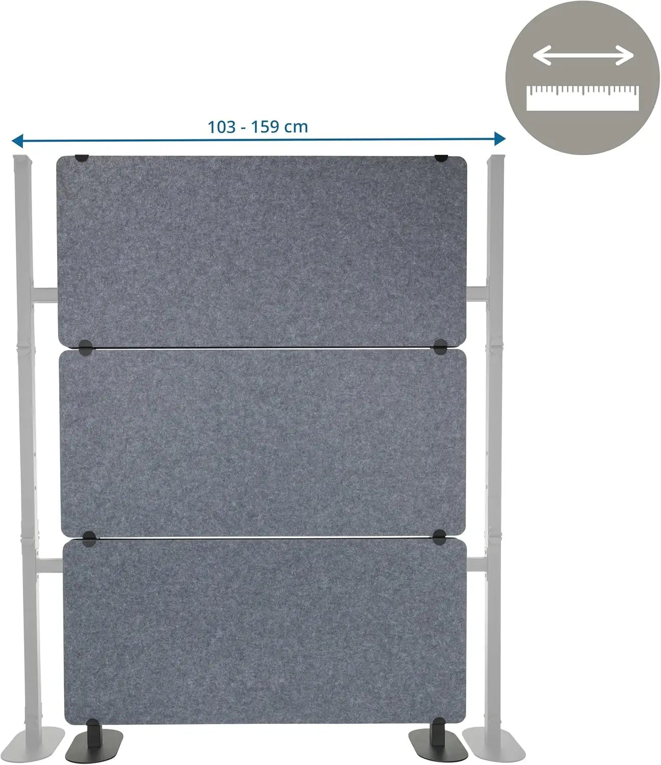 B-Ware Hjh Office Akustiktrennwand Flexmiut Trennwand Grau Siehe Text/Foto - 4064323106128