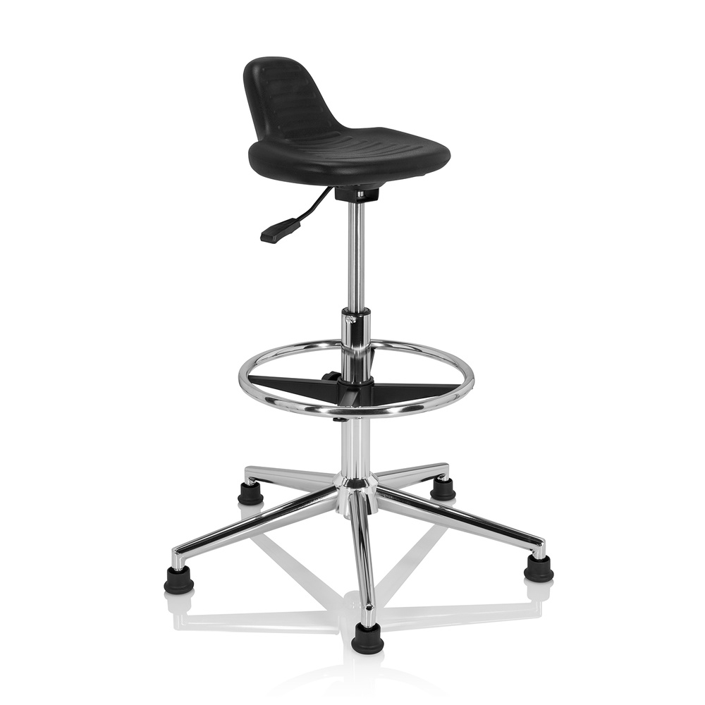 Hjh Office Arbeitsstuhl Arbeitshocker Top Work 03 I Pu Schaum Schwarz Hocker B-Ware - 4064323014997
