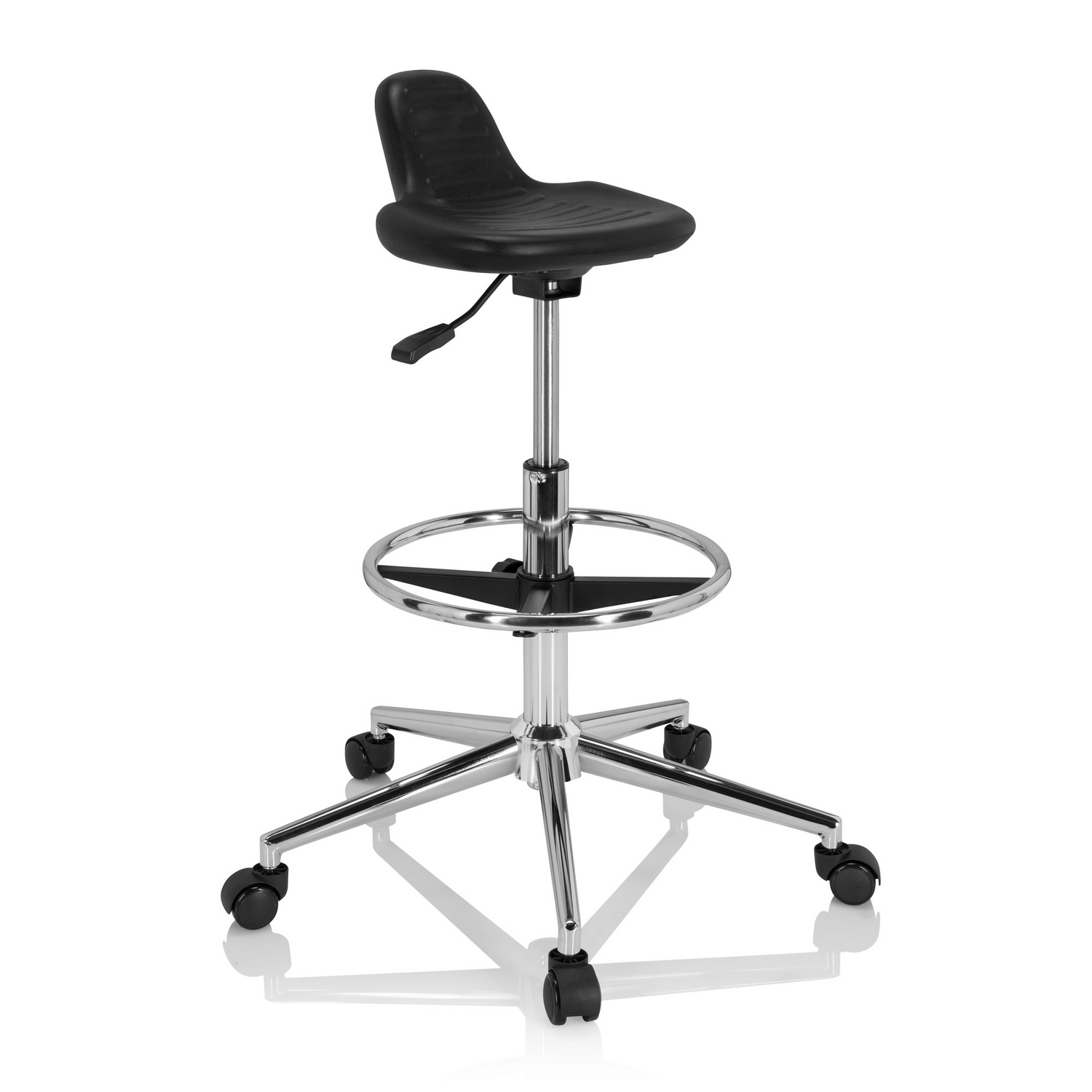 Hjh Office Arbeitsstuhl Arbeitshocker Top Work 03 I Pu Schaum Schwarz Hocker B-Ware - 4064323014997