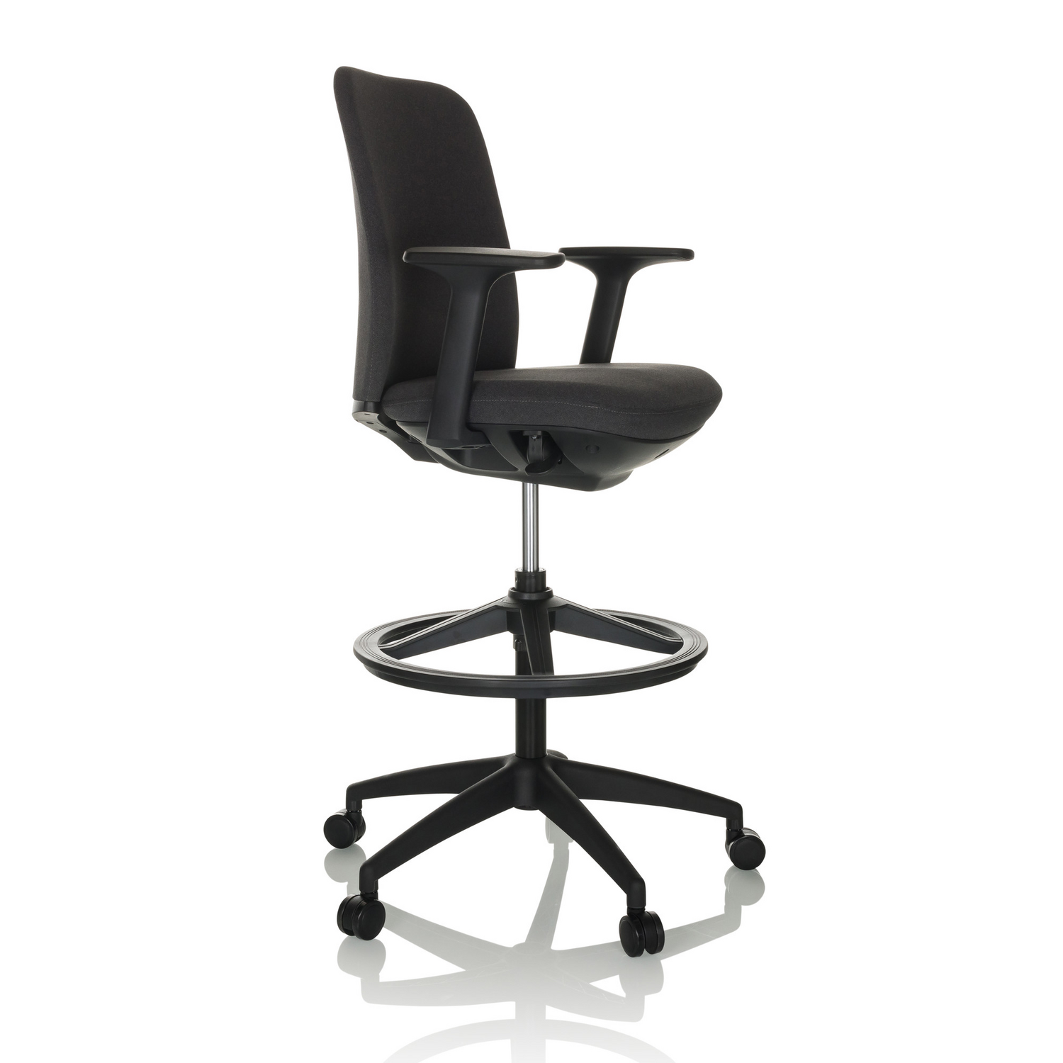B-Ware Hjh Office Arbeitsstuhl Counterstuhl Drehstuhl Nestora Work Stoff Schwarz - 4064323036227