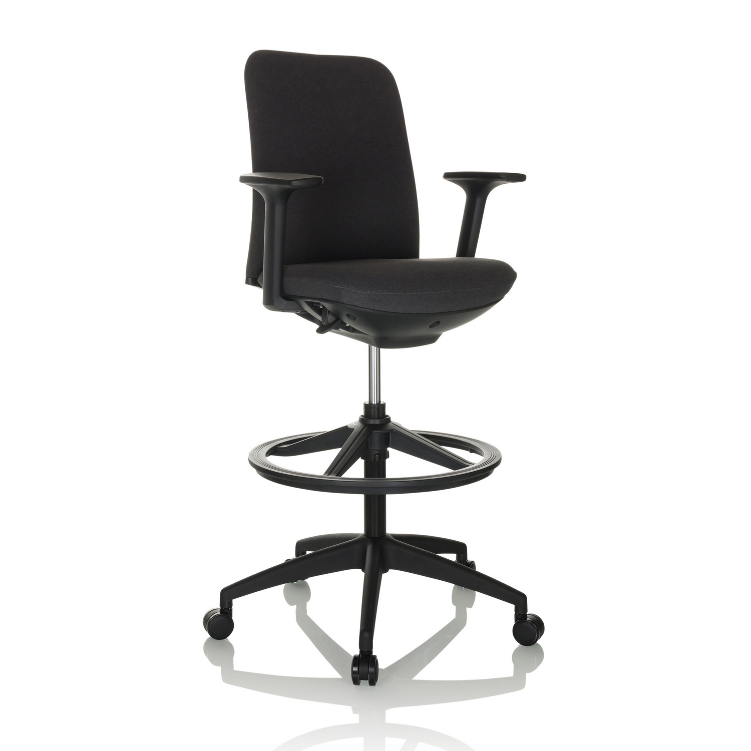 B-Ware Hjh Office Arbeitsstuhl Counterstuhl Drehstuhl Nestora Work Stoff Schwarz - 4064323036227