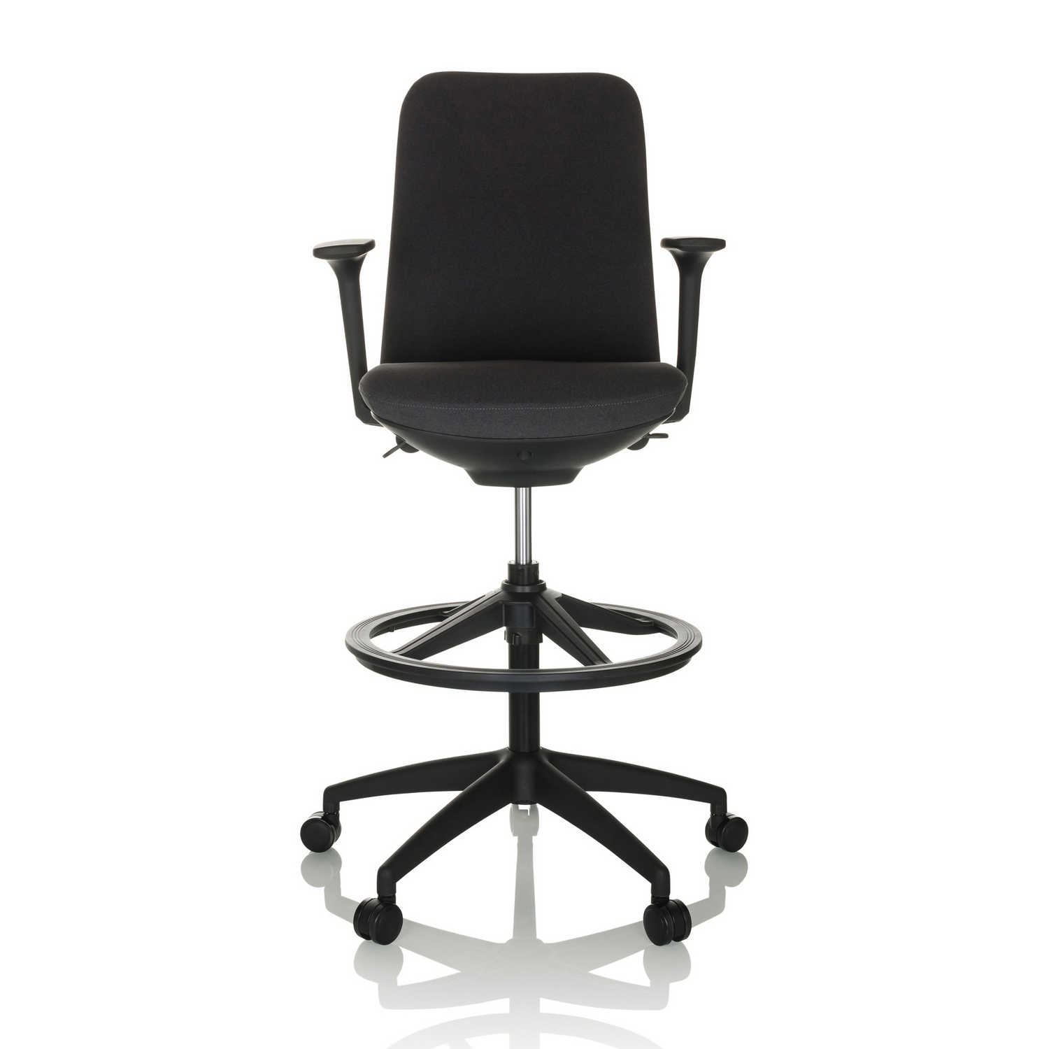 B-Ware Hjh Office Arbeitsstuhl Counterstuhl Drehstuhl Nestora Work Stoff Schwarz787 - 4064323036227
