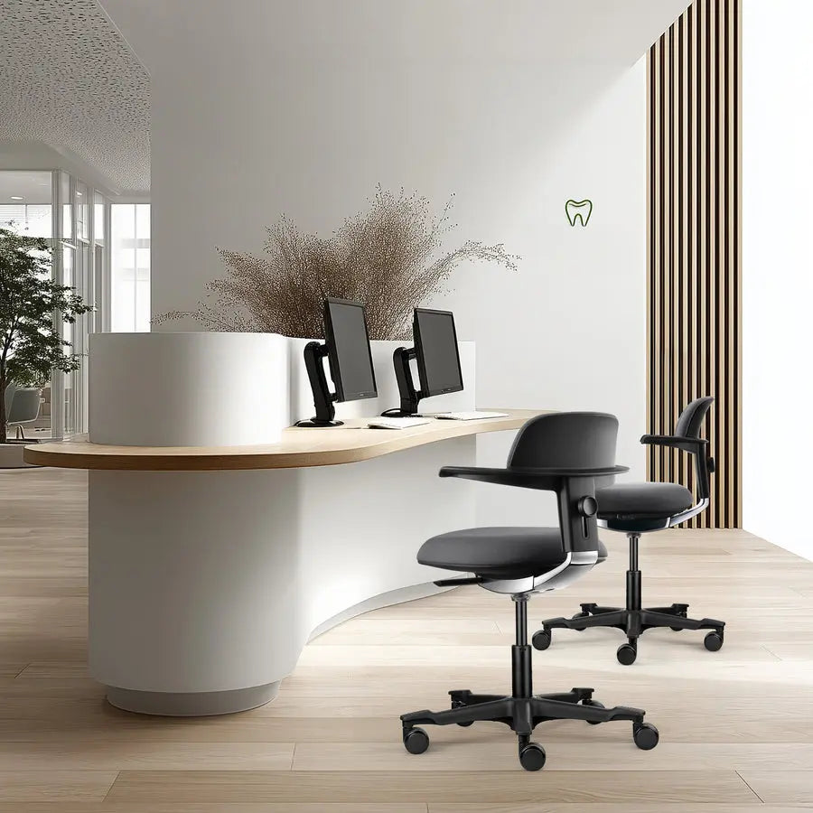 B-Ware Hjh Office Arbeitsstuhl Drehstuhl Bürostuhl Work 40 Sitz Stoff Rücken Dunkelg820 - 4064323108061