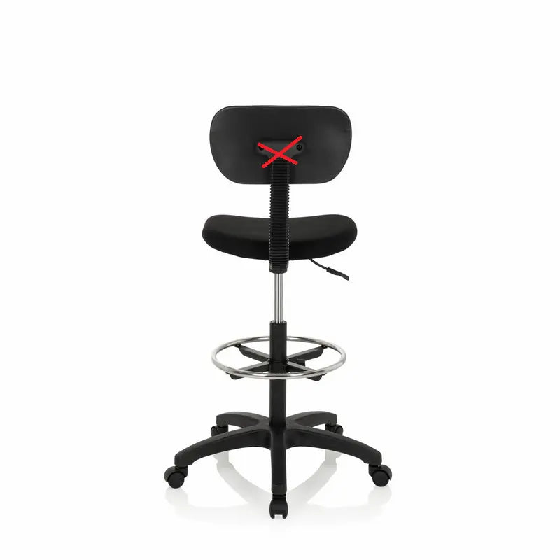 B-Ware Hjh Office Arbeitsstuhl Top Work 05 Arbeitshocker Schwarz Stoff Siehe Text/Foto - 4251084680046